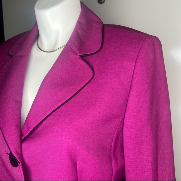 Le Suit Separates Polyester 3 Button Purple Suit Blazer Jacket Women's 18 - Picture 3 of 16